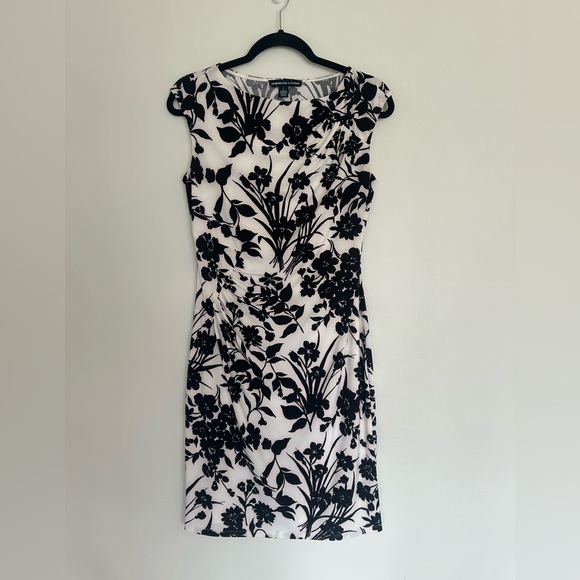 American Living Women’s Black & White Floral Print Dress Size 8 – EUC - Picture 2 of 7